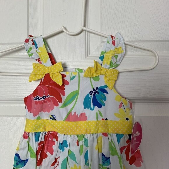 Nanette Girls Size 4 Floral Pleated Sundress Colorful Dress NWT - Picture 2 of 12
